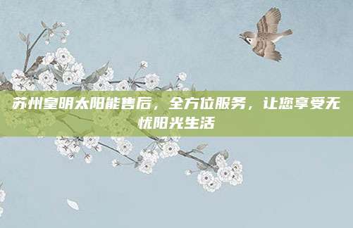苏州皇明太阳能售后,全方位服务,让您享受无忧阳光生活