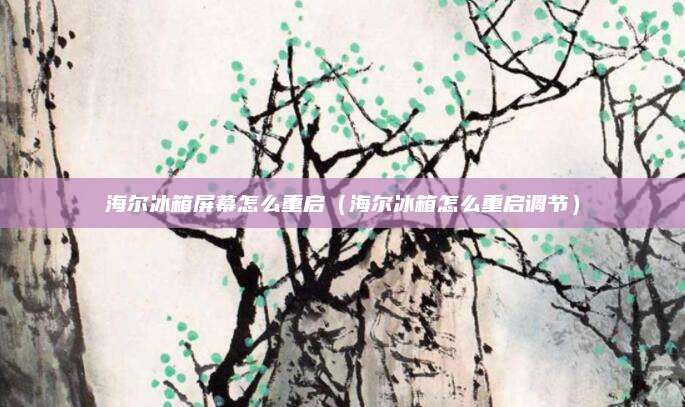 海尔冰箱屏幕怎么重启（海尔冰箱怎么重启调节）