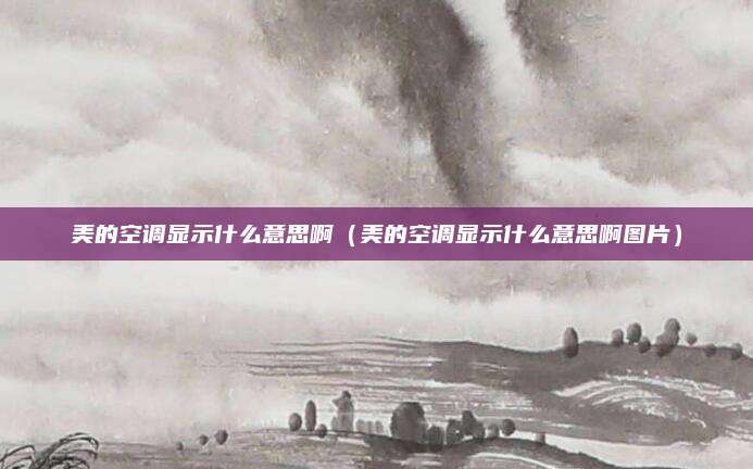 美的空调显示什么意思啊（美的空调显示什么意思啊图片）