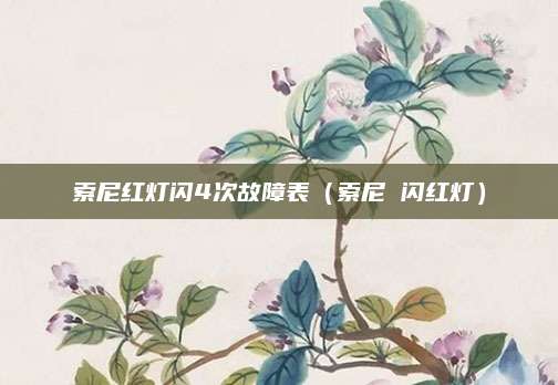 索尼红灯闪4次故障表（索尼 闪红灯）