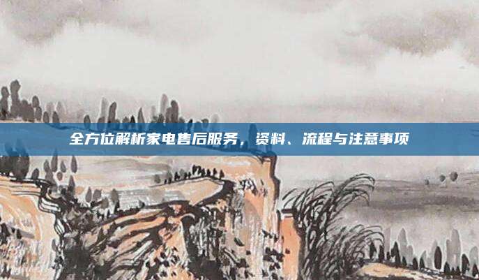 全方位解析家电售后服务,资料、流程与注意事项