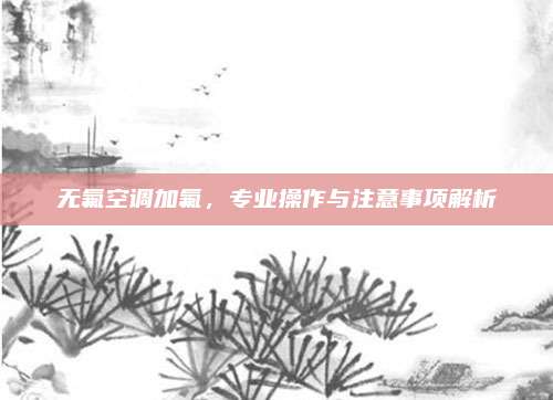 无氟空调加氟,专业操作与注意事项解析