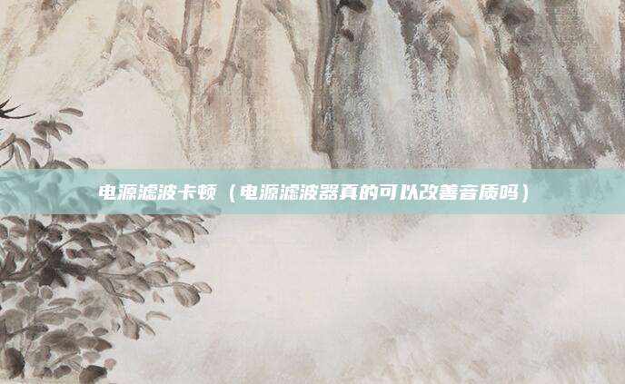 电源滤波卡顿(电源滤波器真的可以改善音质吗)
