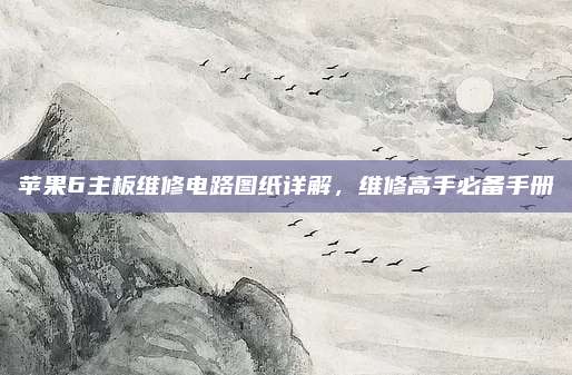 苹果6主板维修电路图纸详解,维修高手必备手册