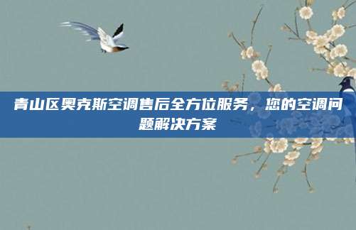青山区奥克斯空调售后全方位服务,您的空调问题解决方案
