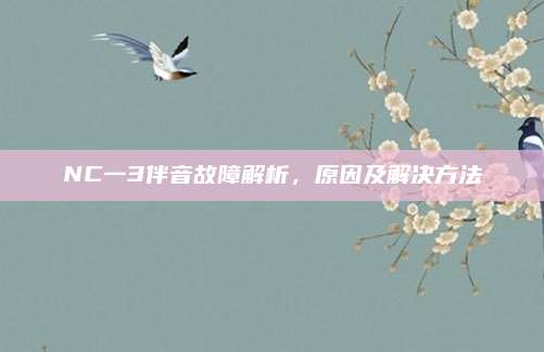 NC一3伴音故障解析,原因及解决方法