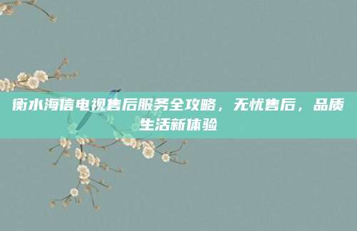 衡水海信电视售后服务全攻略,无忧售后,品质生活新体验