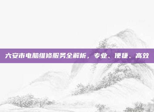 六安市电脑维修服务全解析,专业、便捷、高效