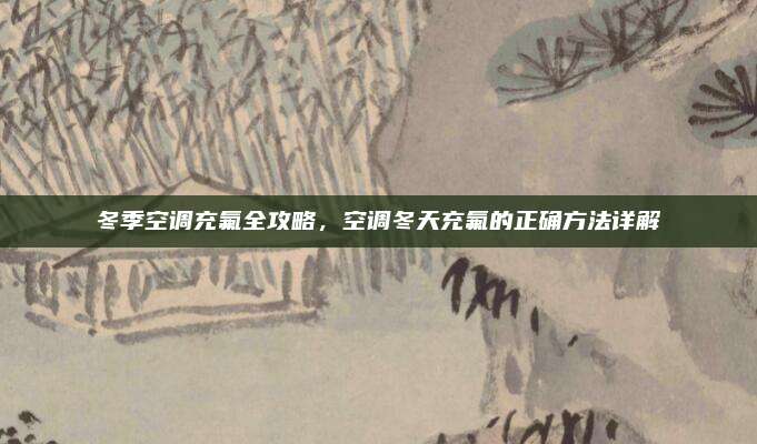冬季空调充氟全攻略,空调冬天充氟的正确方法详解