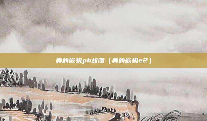 美的嵌机pb故障（美的嵌机e2）