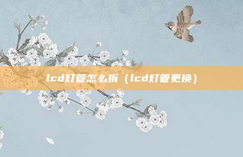 lcd灯管怎么拆（lcd灯管更换）