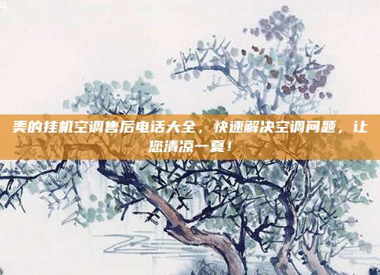 美的挂机空调售后电话大全,快速解决空调问题,让您清凉一夏!