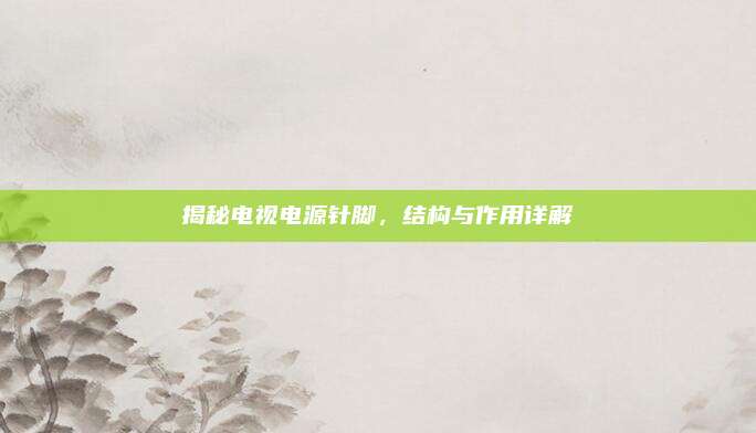 揭秘电视电源针脚,结构与作用详解