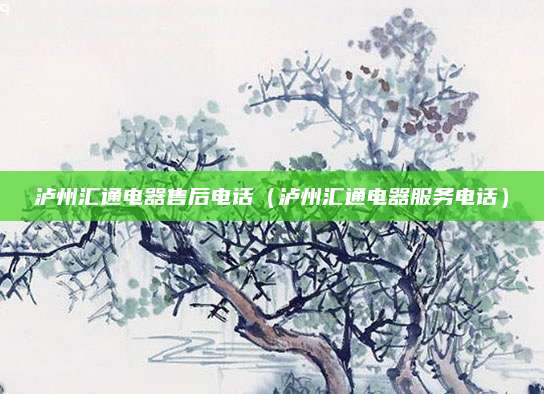泸州汇通电器售后电话(泸州汇通电器服务电话)