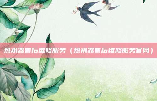 热水器售后维修服务（热水器售后维修服务官网）
