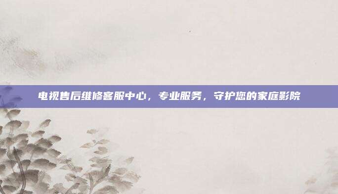电视售后维修客服中心,专业服务,守护您的家庭影院