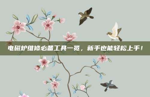 电磁炉维修必备工具一览,新手也能轻松上手!