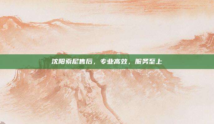 沈阳索尼售后,专业高效,服务至上