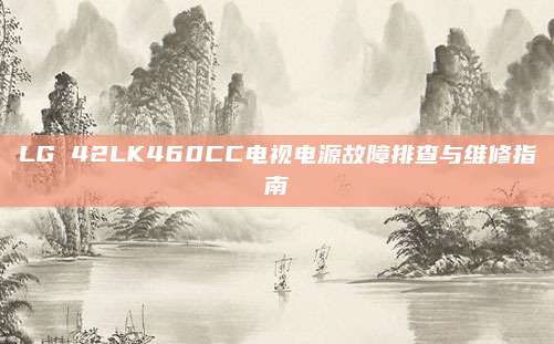 LG 42LK460CC电视电源故障排查与维修指南