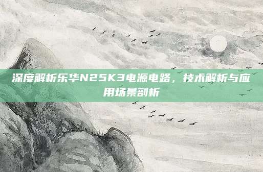 深度解析乐华N25K3电源电路,技术解析与应用场景剖析