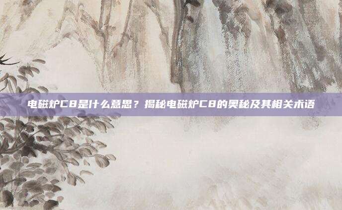 电磁炉C8是什么意思?揭秘电磁炉C8的奥秘及其相关术语