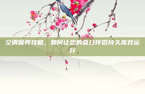 空调保养攻略,如何让您的夏日伴侣持久高效运行