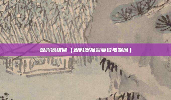 蜂鸣器维修(蜂鸣器报警复位电路图)