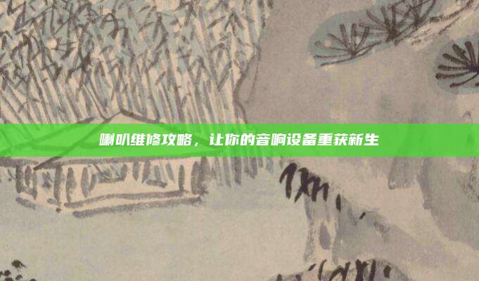 喇叭维修攻略,让你的音响设备重获新生