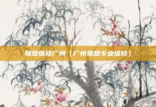 联想维修广州（广州联想专业维修）