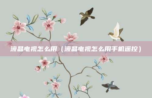 液晶电视怎么用(液晶电视怎么用手机遥控)