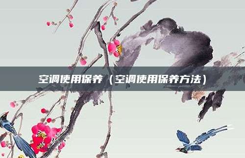 空调使用保养(空调使用保养方法)