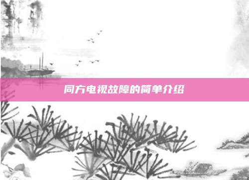同方电视故障的简单介绍