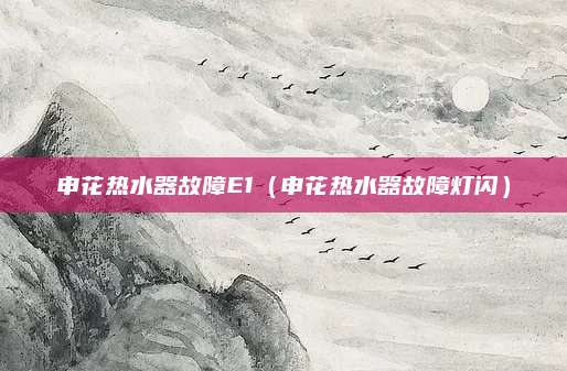 申花热水器故障E1(申花热水器故障灯闪)