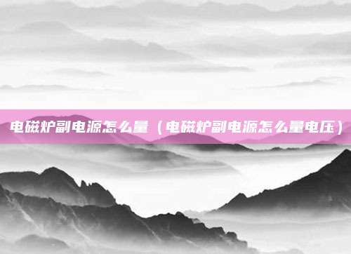 电磁炉副电源怎么量（电磁炉副电源怎么量电压）