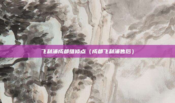 飞利浦成都维修点(成都飞利浦售后)
