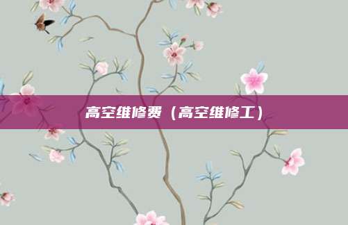 高空维修费(高空维修工)