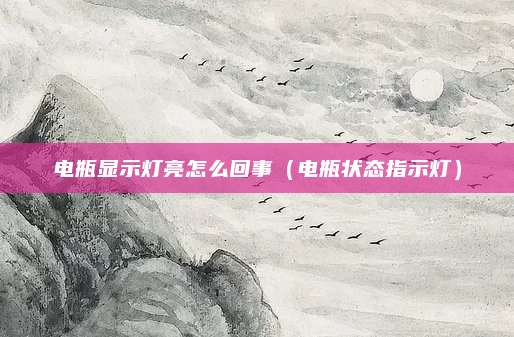 电瓶显示灯亮怎么回事（电瓶状态指示灯）