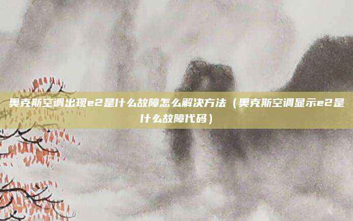 奥克斯空调出现e2是什么故障怎么解决方法（奥克斯空调显示e2是什么故障代码）