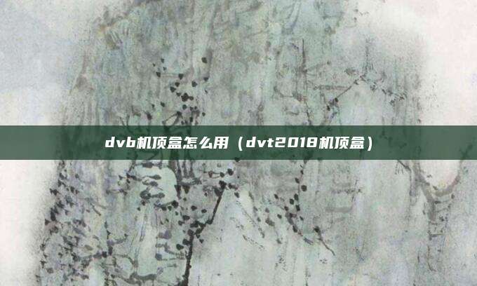 dvb机顶盒怎么用（dvt2018机顶盒）