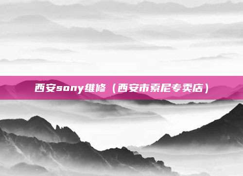 西安sony维修（西安市索尼专卖店）