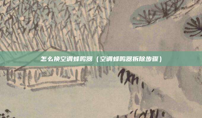 怎么换空调蜂鸣器（空调蜂鸣器拆除步骤）