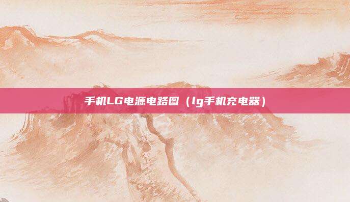 手机LG电源电路图(lg手机充电器)