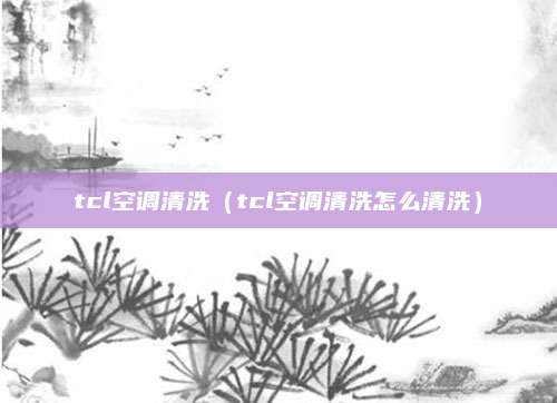tcl空调清洗（tcl空调清洗怎么清洗）