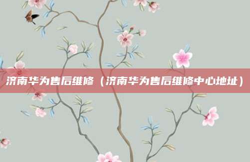 济南华为售后维修(济南华为售后维修中心地址)