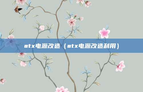 atx电源改造（atx电源改造利用）