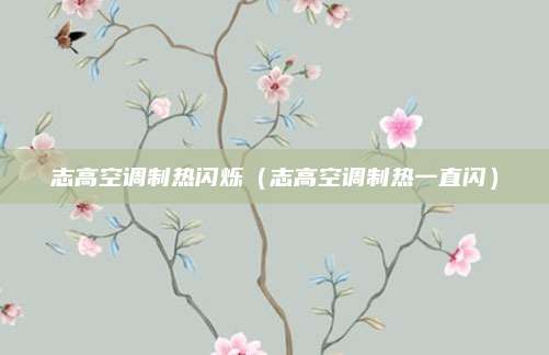 志高空调制热闪烁（志高空调制热一直闪）
