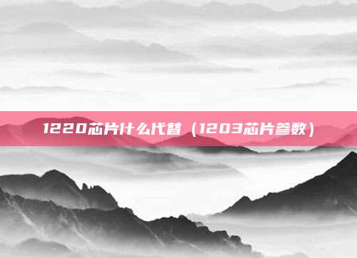 1220芯片什么代替（1203芯片参数）