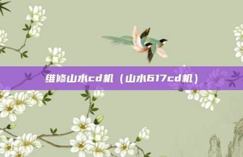 维修山水cd机（山水617cd机）