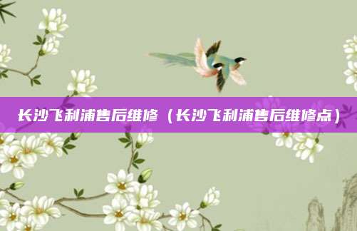 长沙飞利浦售后维修（长沙飞利浦售后维修点）