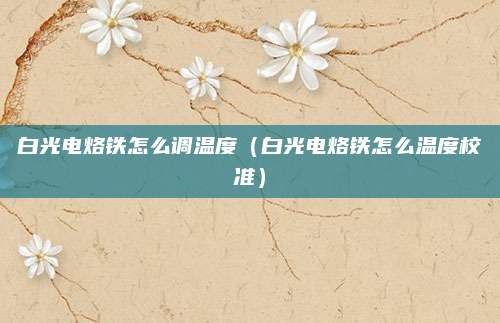 白光电烙铁怎么调温度（白光电烙铁怎么温度校准）